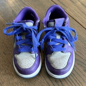 Nike Kids Dunks Sneakers in Purple and Grey